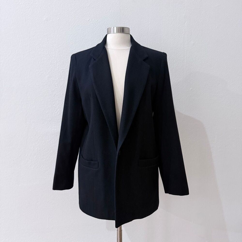 Dumas Women’s Size 10 Black 100% Virgin Wool Blazer Jacket Coat